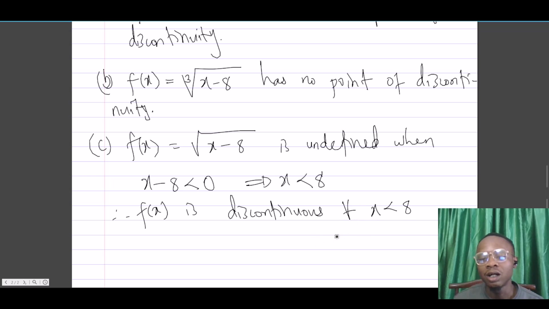 Worked examples (1) - Continuous Functions | Continuity of Functions ...