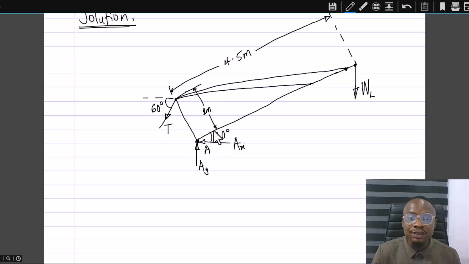 Worked examples (9) - 2D Equilibrium Equations (1) | Equilibrium of ...