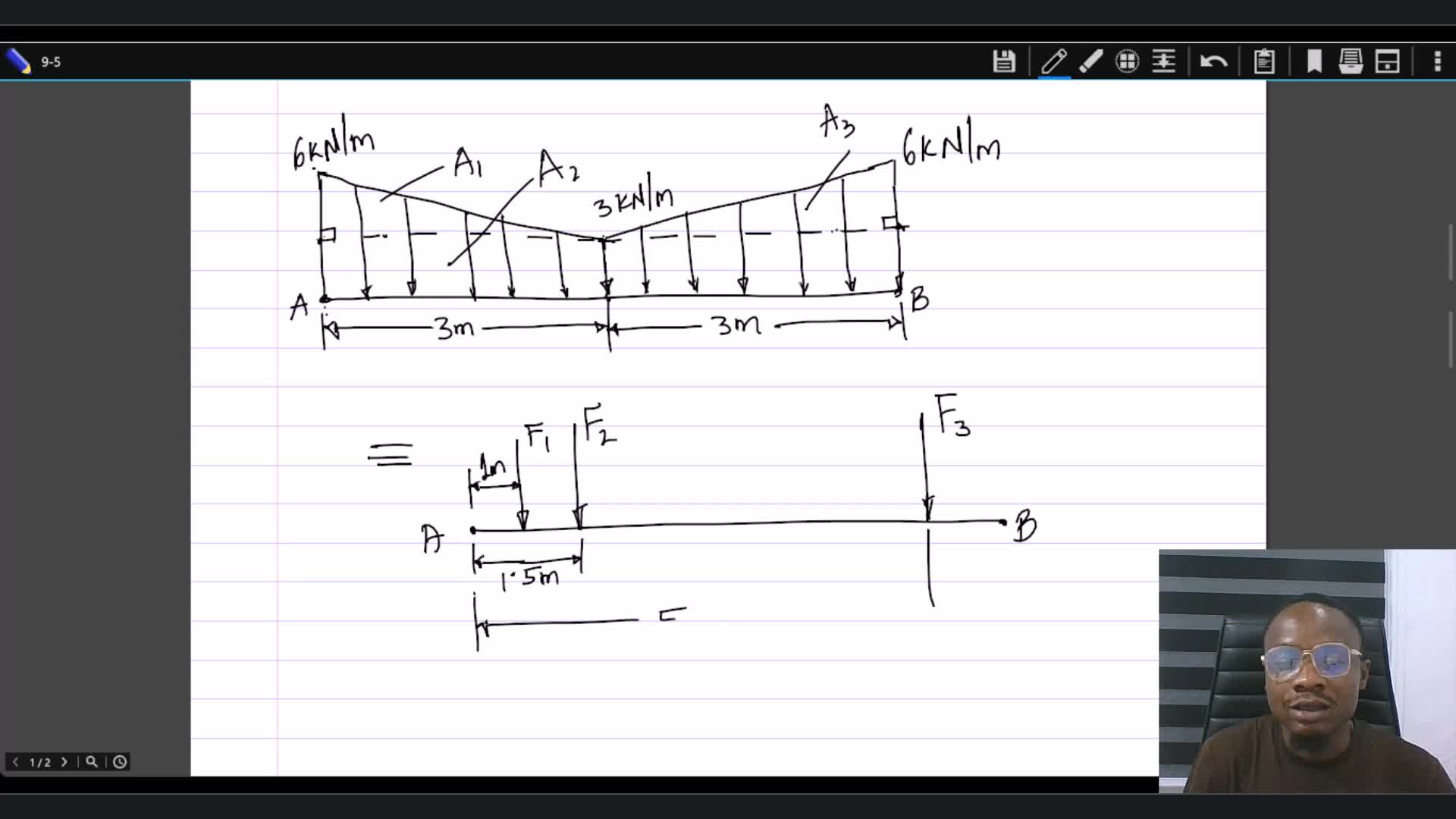 Worked examples (2) - Distributed Loads | Systems of Forces on Rigid ...