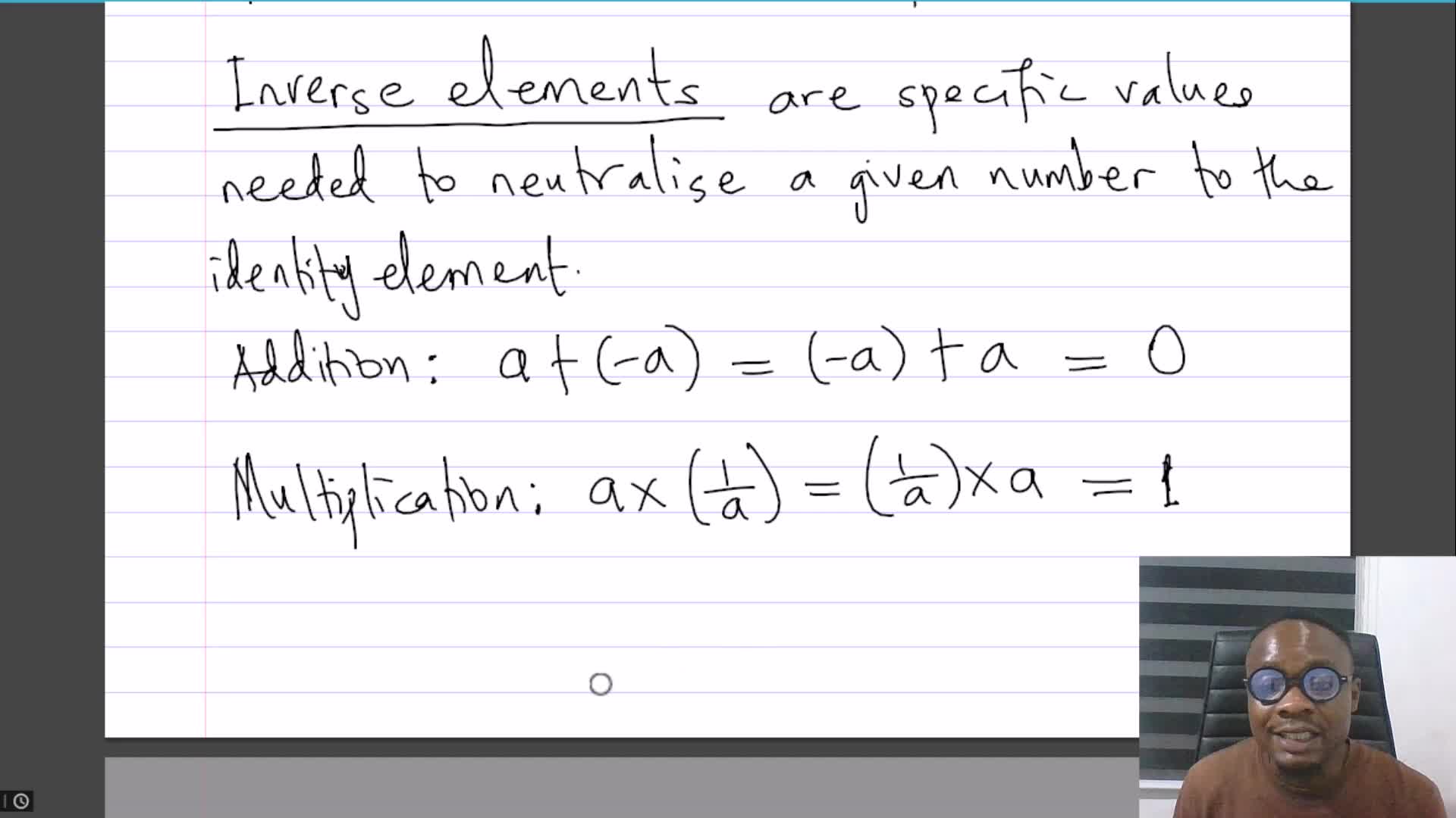 Identity and inverse elements - Introduction | Operations with Real ...