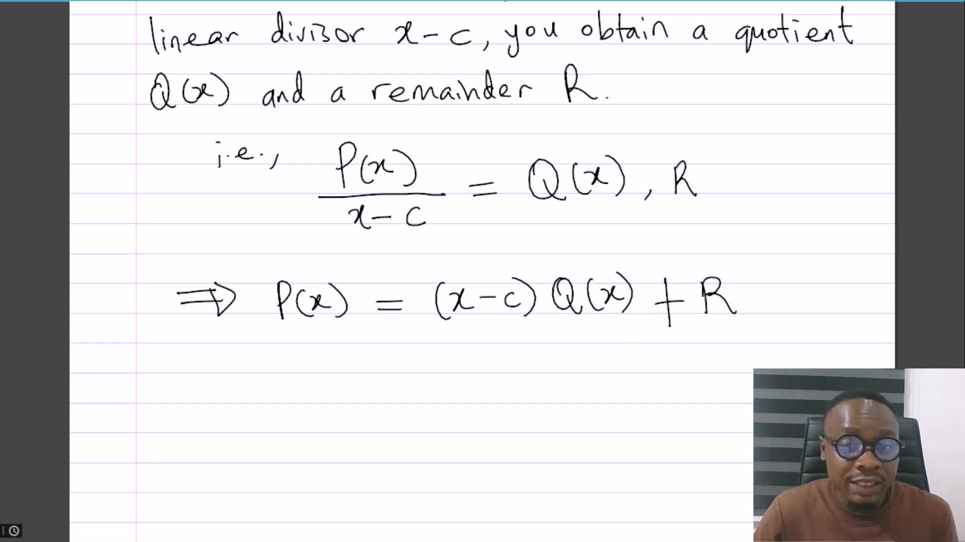 Remainder theorem - Polynomials | Operations with Real Numbers ...