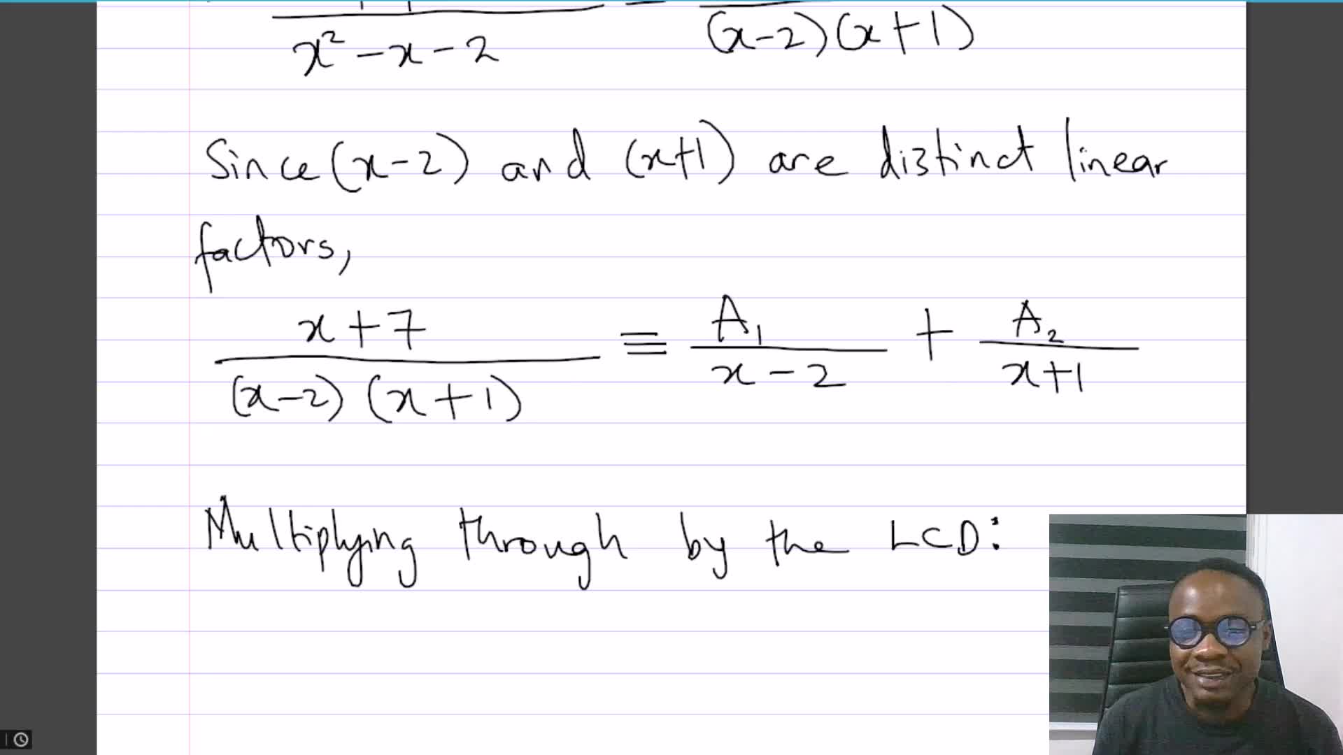 Distinct linear factors (1) - Partial Fractions | Operations with Real ...