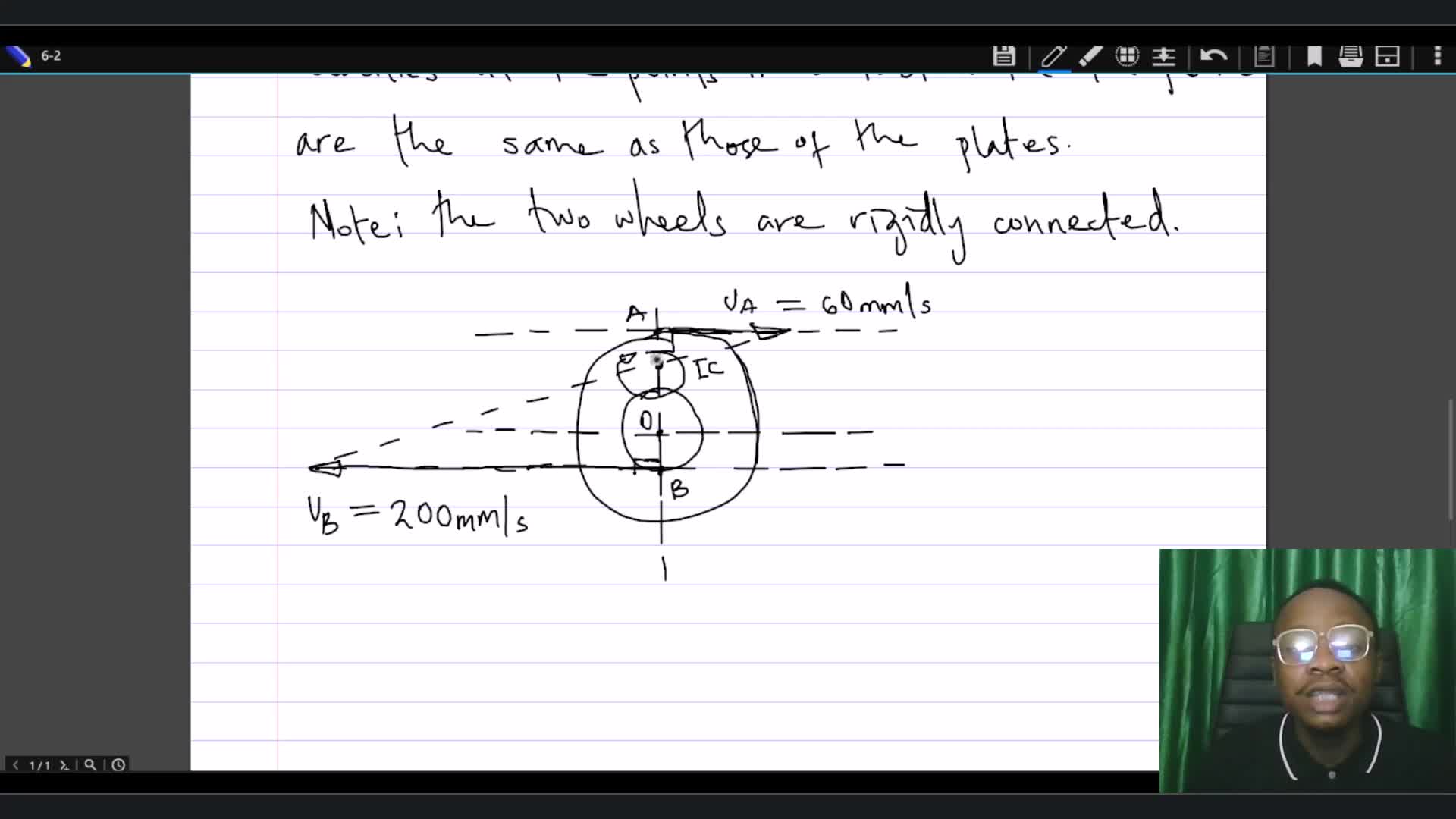 Worked examples (1) - Instantaneous Centre of Rotation | 2D Kinematics ...