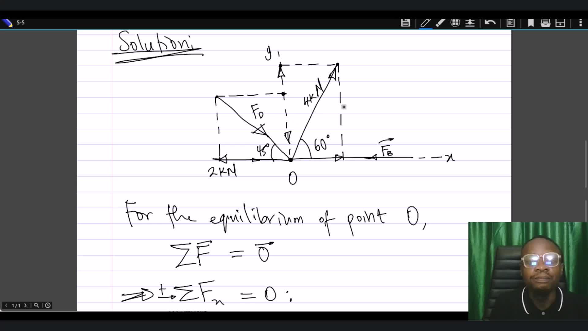 Worked examples (3) - Equilibrium in a Plane | Statics of Particles ...