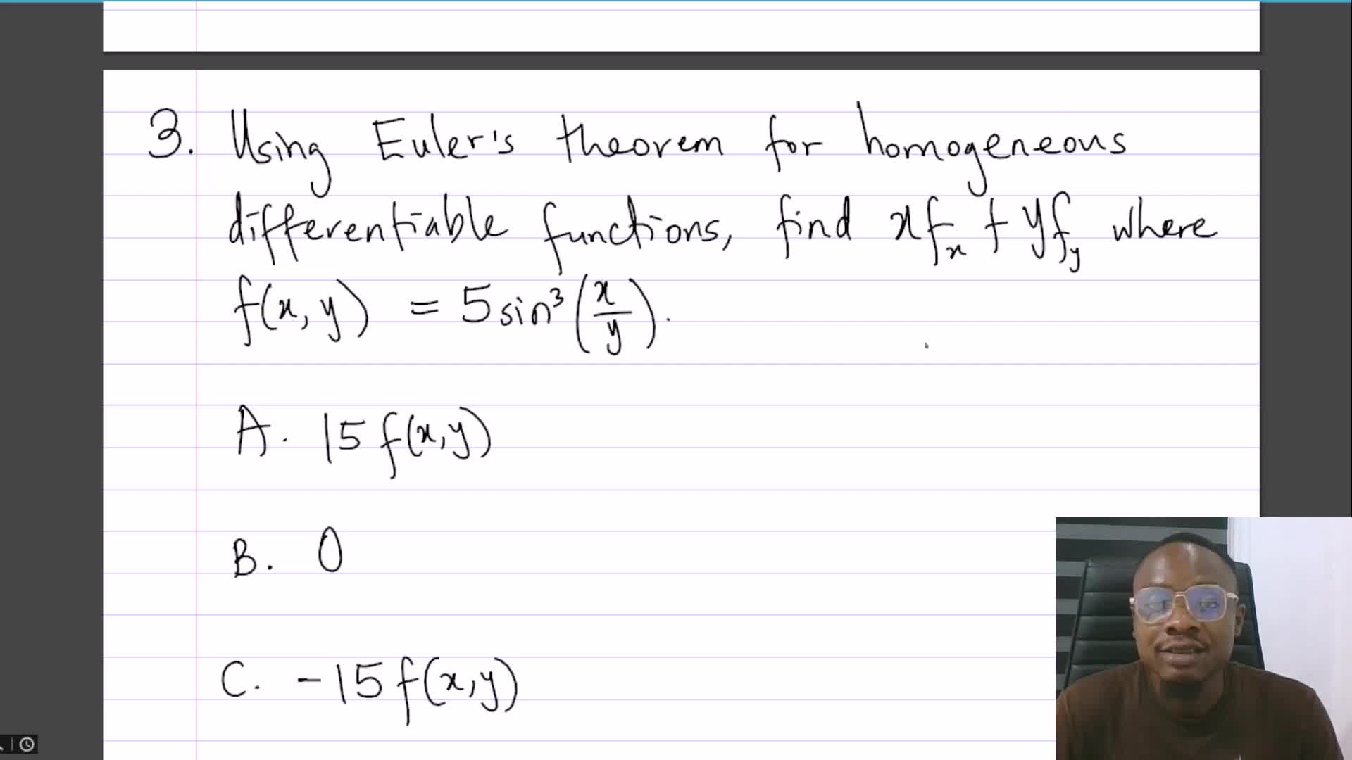 Worked examples (1) - Partial Derivatives | Study Guide - [OAU, Ife ...