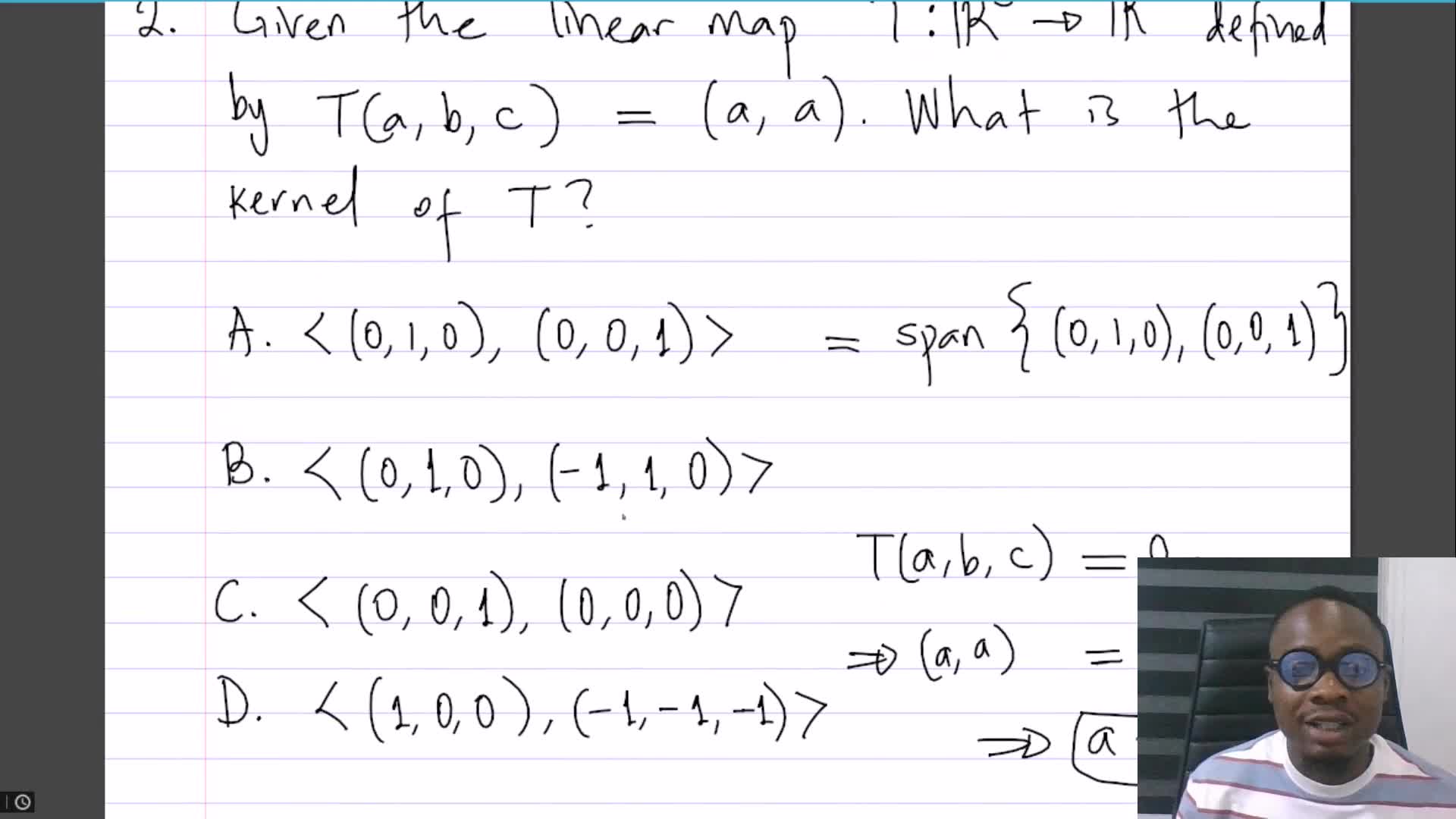 Worked examples (1) - Linear Maps | Study Guide - [OAU, Ife] MTH 202 ...